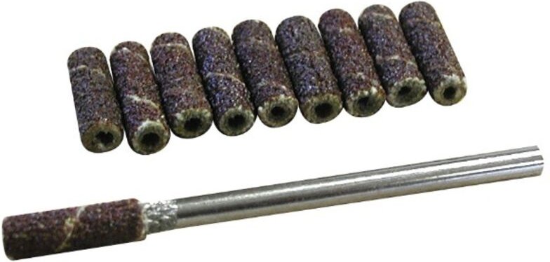 10 hochwertige Schleiftrommeln Ø 4 mm + Halterung MAXICRAFT