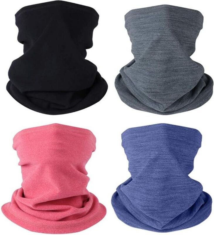 4er Pack Winter Loop Schal Damen Herren Weicher Fleece-Schal Schlauchschal Winddichtes Halstuch Halswärmer für Outdoor, ...