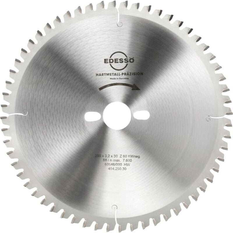 EDESSÖ HW Kreissägeblatt 250 x 3,2 2,2 x 30 Z60W-neg.