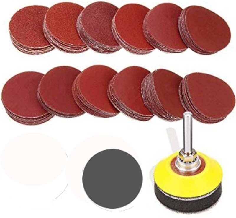 120 Stück 50-mm-Schleifscheiben, Körnung 60, 80, 100, 180, 240, 400, 600, 800, 1000, 1200, 2000, 3000