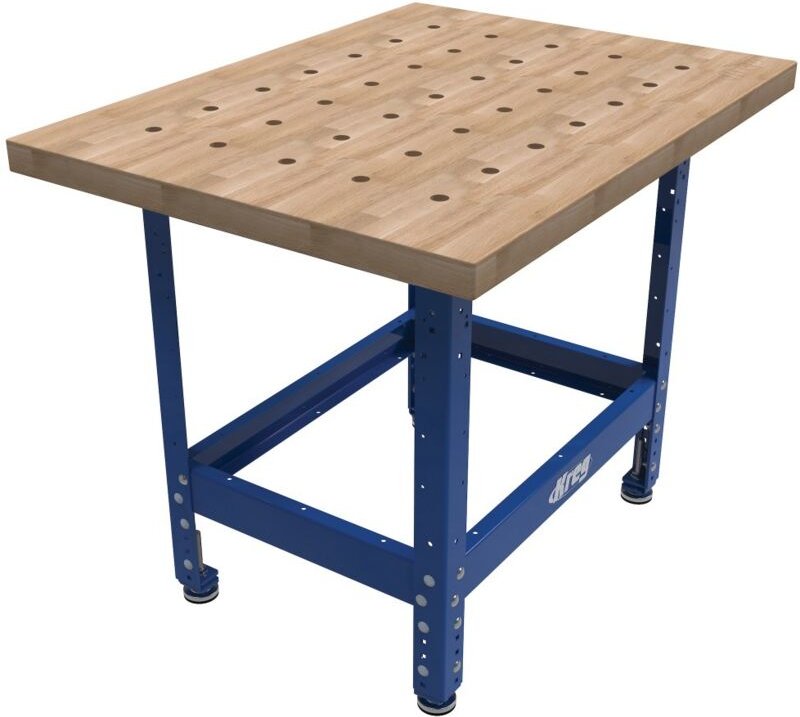 Universalbank mit Hartholzplatte 610 mm x 813 mm mit Löchern perforierte Platte Kreg UBENCH-3224-DHU