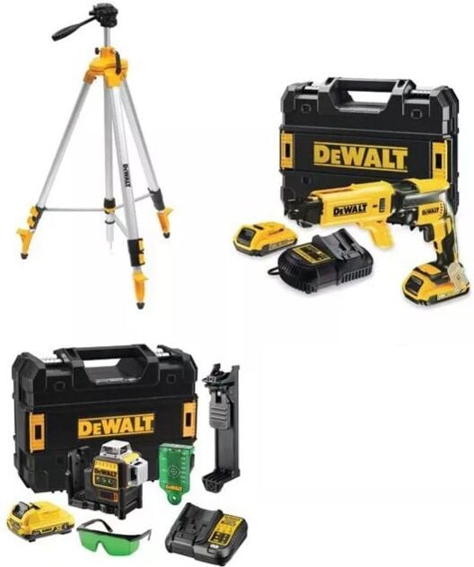 Dewalt - Plattenlegerpaket DCF620D2K-QW + DCE089D1G-QW + DE0733-XJ - packplaquiste