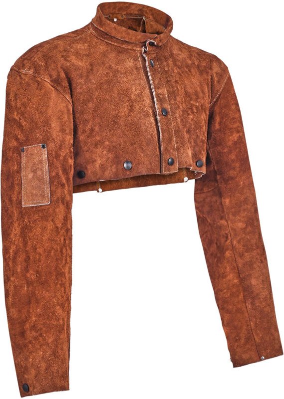 Mophorn Schweißerumhang aus Leder, 300x559x610 mm, flammhemmende Sicherheitskleidung, hitzebeständiger Schutz für Schwei...