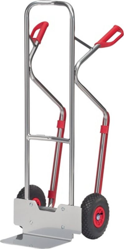 Stapelkarre H.1300mm Schaufel-L250xB320mm Luft-Bereifung Trgf.200kg alu - NA1330L - Fetra