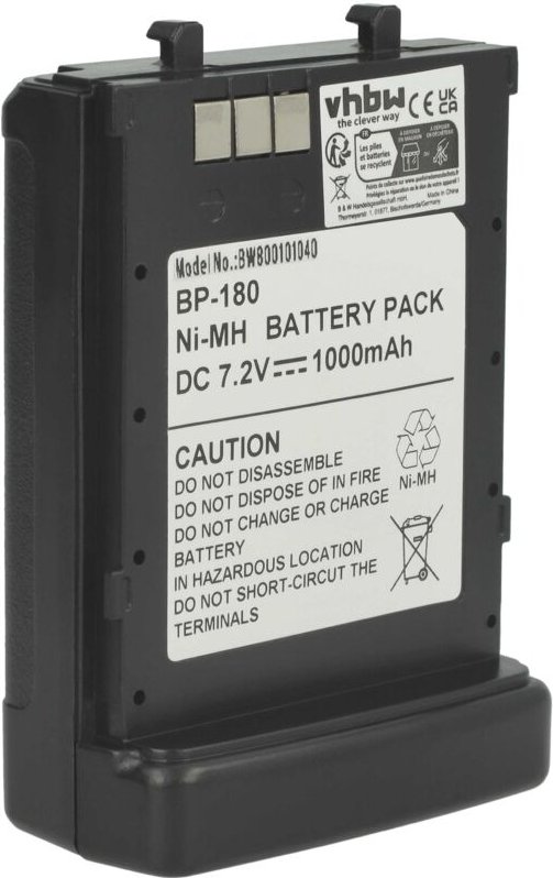 vhbw 1x Akku kompatibel mit Icom IC-T7E, IC-W31A, IC-W32, IC-W31, IC-T70, IC-W31E, IC-T7A, IC-T7H Funkgerät, Walkie Talk...