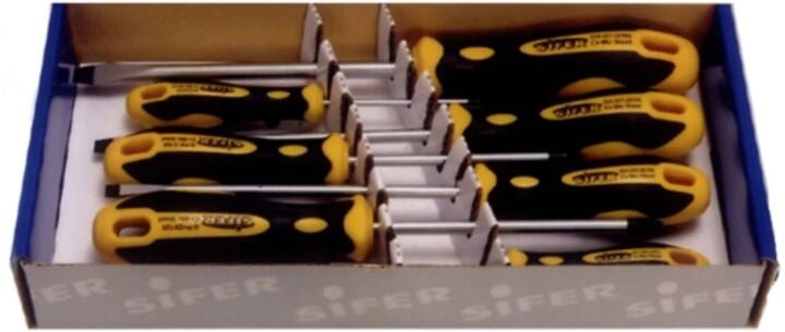 Mibricotienda - Set mit 7 SIFER-Schraubendrehern, flach, gerade und PH-Mündung 531510