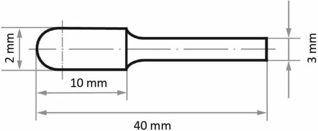 Lukas - HM-Frässtift Form c Walzenrund Kopf ø 2 mm l 10 mm Zahnung 7 für Stahl