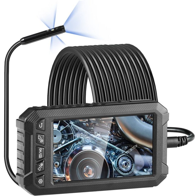 Endoskop-Kamera – Dreifachobjektiv, 5 m Kabel, 5 Zoll Bildschirm, 1080P, 1080P, wasserdicht, 32 gb Karte - Mophorn
