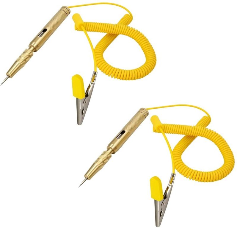 Auto Spannungsprüfer mit Prüflampe, 6V 12V 24V Stromprüfer KFZ mit Krokodilklemme,Stromprüfer Prüflampe Spannungsprüfer ...