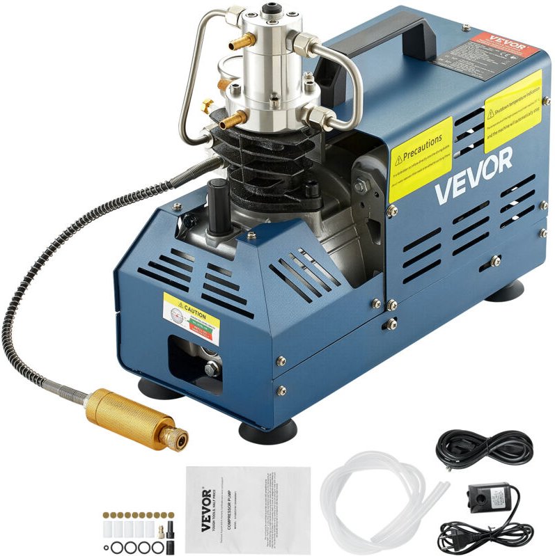 VEVOR Elektrische Hochdruck Luftkompressor 1800W PCP Hochdruck Kompressor 300BAR PCP Inflator 1L/8min Füllzeit Kompresso...