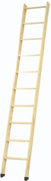 Klappbare Raumspartreppe Naturel 8 Stufen - zu erreichende Höhe 1,90m - EC-MEZZ-RAB-NA-8