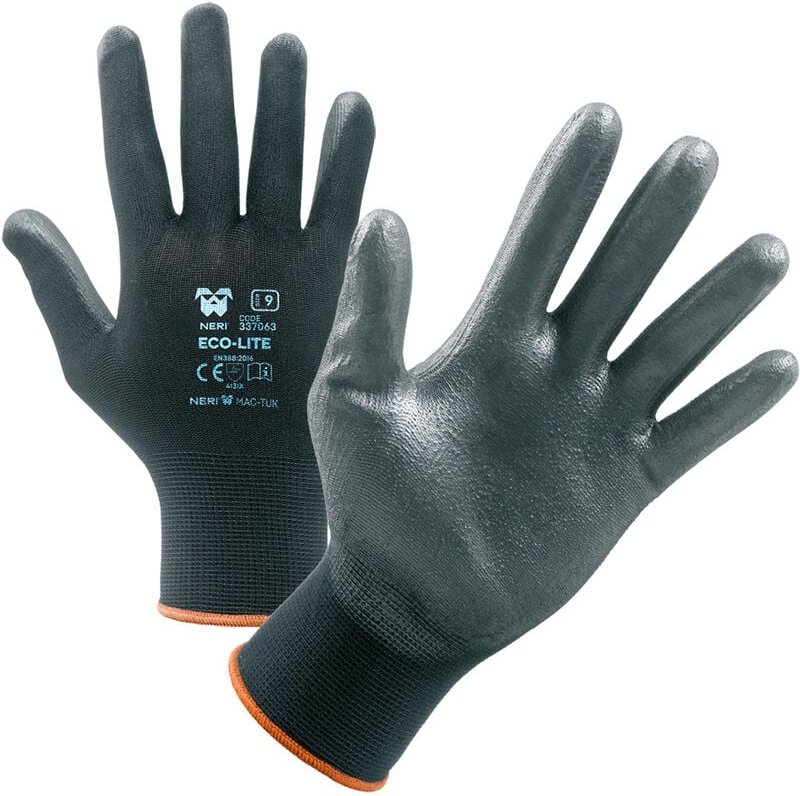 Nero Eco-Lite Schutzhandschuhe - 9 (l) - Schwarze - Schwarze