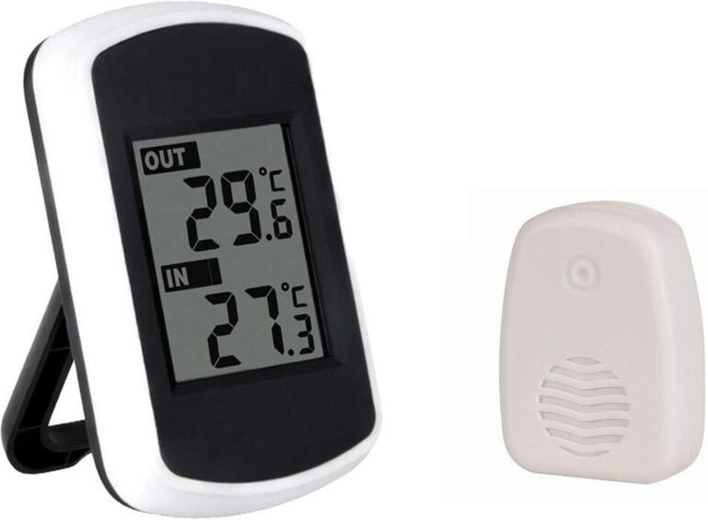Kabelloses Thermometer für den Innen- und Außenbereich, Übertragungsreichweite bis zu 100 Meter, präzise Messung, mit üb...