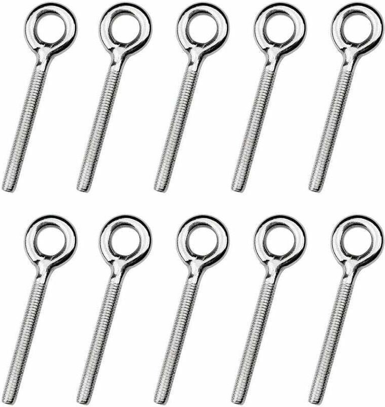 25 Stück M4-Ösenschrauben, geschweißte Ringschrauben, Schraubringe, Ösenhakenbolzen für Schaukel-Outdoor-Maschine