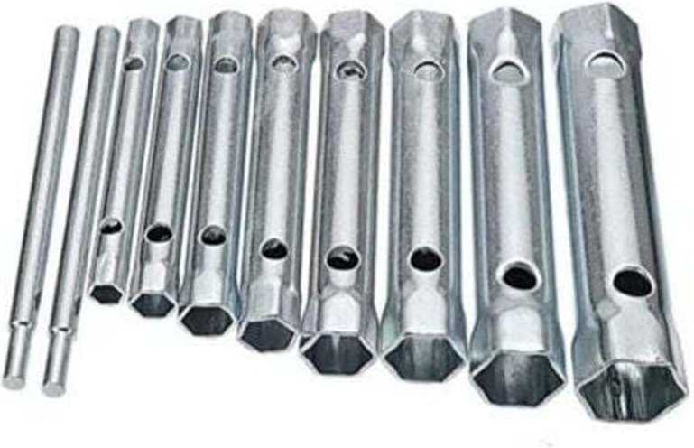 Set di 10 chiavi tubolari da 6 a 22 mm, chiavi tubolari, chiavi per candele per avvitare la candela, smontaggio/montaggi...
