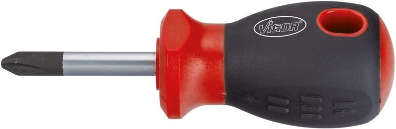 Vigor - Kreuzschlitz Schraubendreher ∙ kurz ∙ V1209 ∙ Kreuzschlitz Profil ph ∙ sw PH2