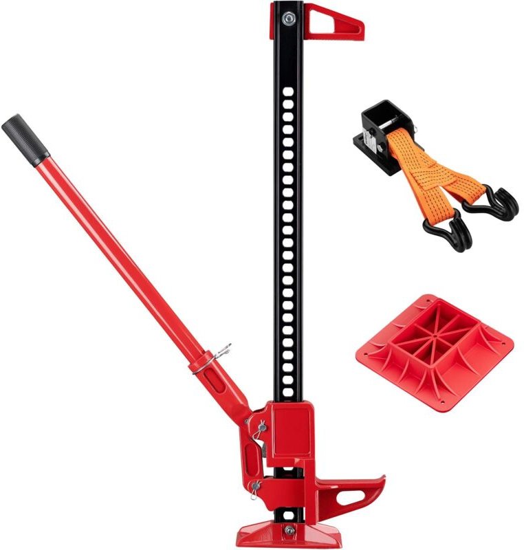 Wiltec Farm Jack – Kompakt-Offroad-Set für ATV/Anhänger, Wagenheber bis 3000 kg mit Unterlegplatte und Radhebe-Adapter