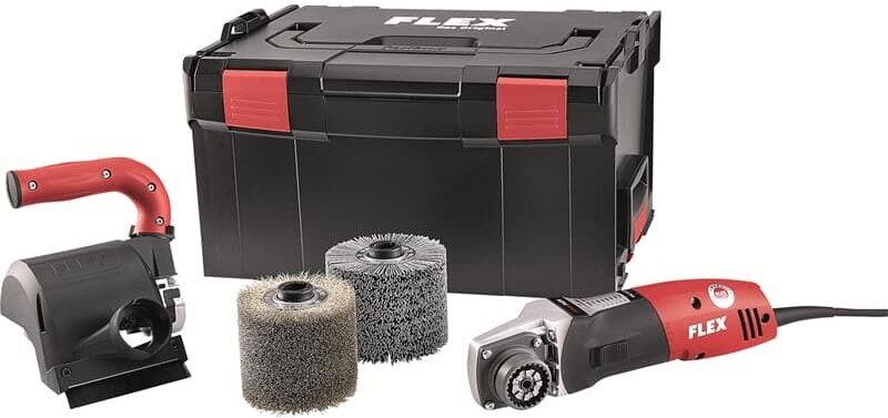 Bürstmaschine trinox bbe 14-3 110 Set inkl. Bürsten und l-boxx 461.504 - Flex