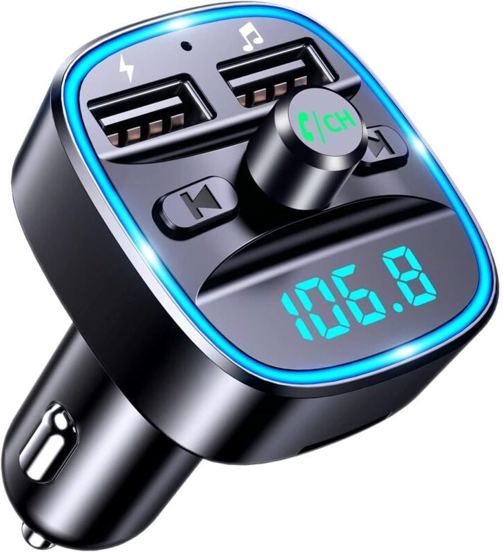 Bluetooth-Autoradio-Transmitter, Bluetooth 5.3 FM-Transmitter, kabelloser Bluetooth-Radioadapter, Musikplayer-Kit, Freis...