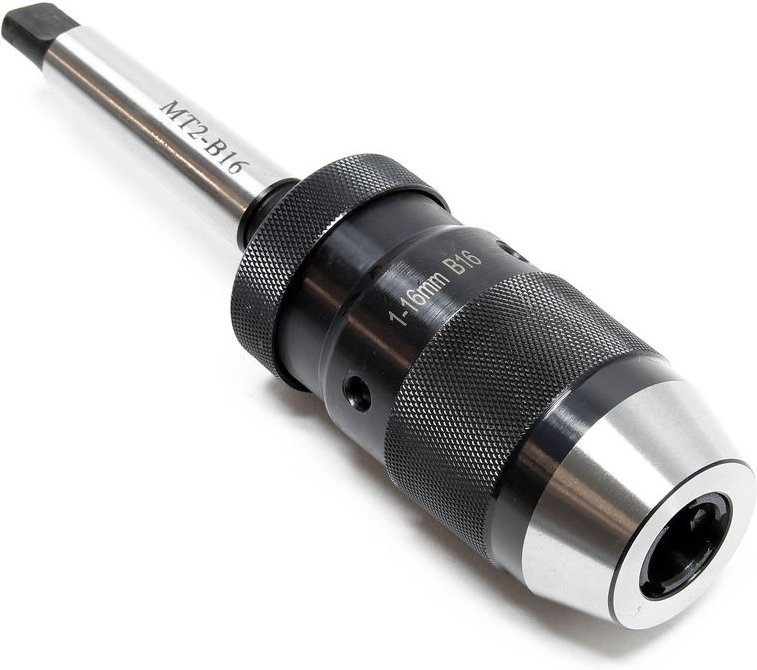 Wiltec Schnellspannbohrfutter MK2-B16 mit 16mm Spannbereich und integriertem Morsekegel Bohrfutter für Bohrmaschine Fräs...