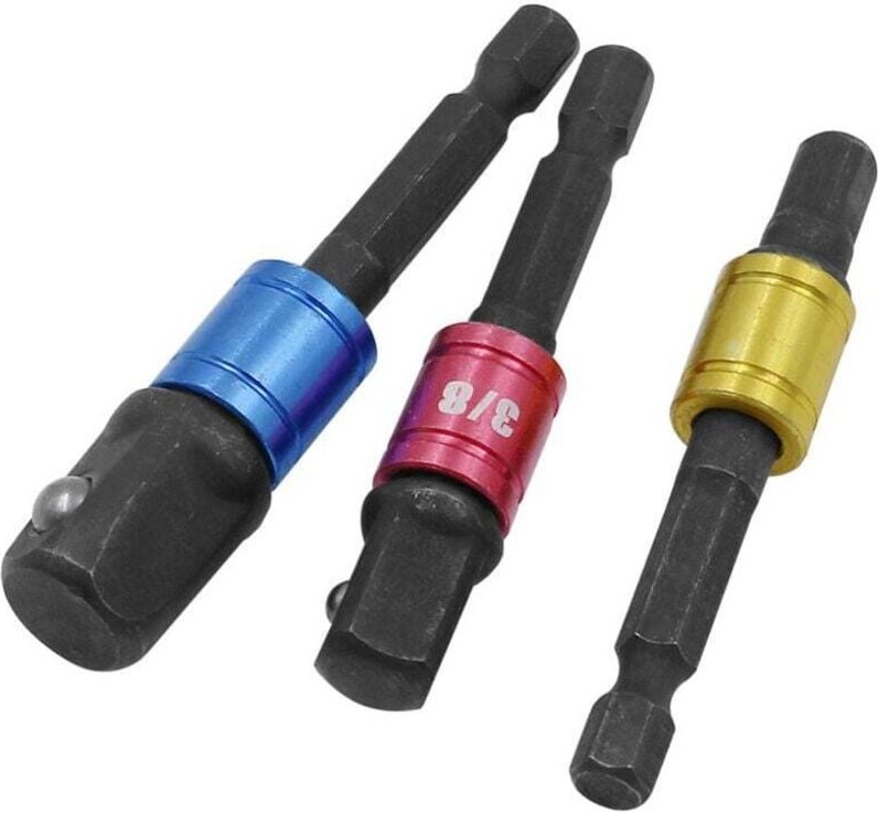 Schlagschrauber-Steckschlüsseladapter: Steckschlüsseladapter für Schlagschrauber, langer Bithalter für Schraubendreher, ...