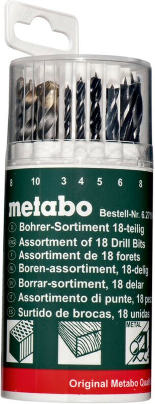 627190000 18teilig Universal-Bohrersortiment - Metabo