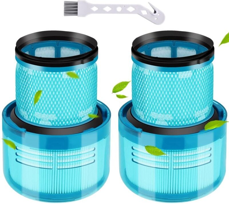 Filter kompatibel mit Dyson V6 V8 V11 V12 V15 Detect Absolute, 2 Stück Ersatzfilter für Dyson Staubsauger, Blau