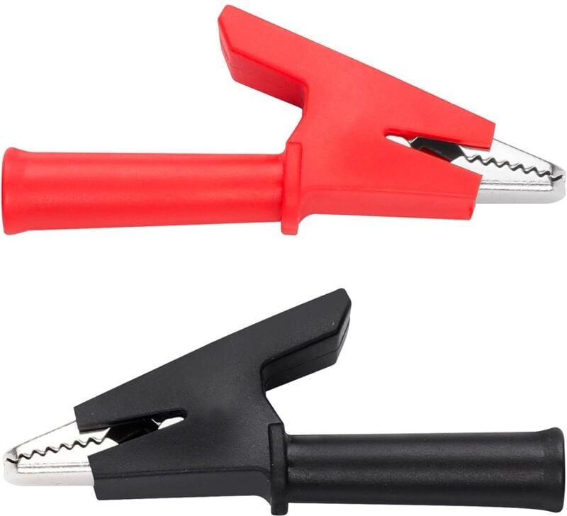 4 x Hanibos 20 A, vollständig isolierte Hochleistungs-Krokodilklemmen mit 4 mm Bananenstecker für elektrische Tests von ...