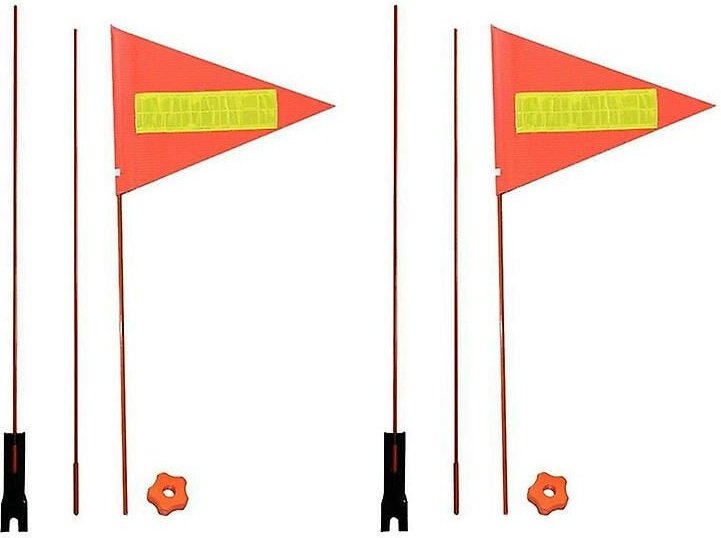 2er-Set Fahrrad mit Glasfaserstangen-Montagehalterung, einstellbarer Länge, langlebiges Sicherheitsschild zum Spielen im...