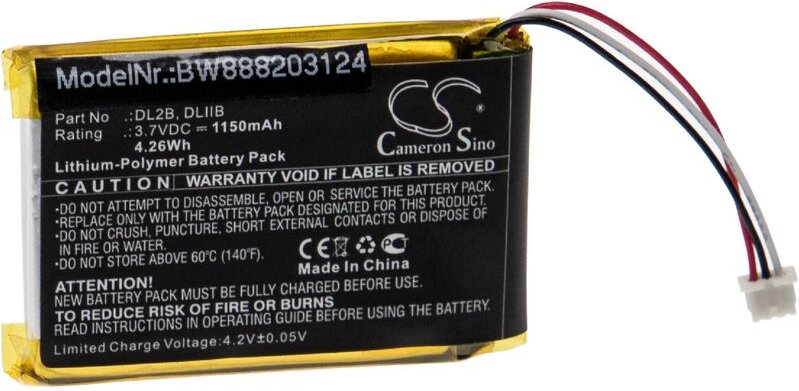 Vhbw - Akku Ersatz für 3GEN DL2B, dliib für Medizintechnik (1150mAh, 3,7V, Li-Polymer)