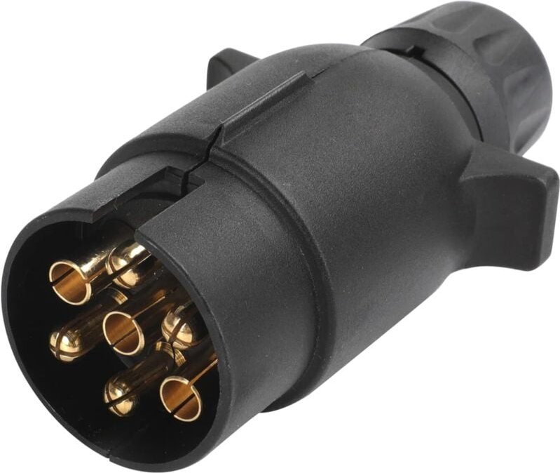 Anhängersteckdose, 7-polig, männlich, kurz, kompakter Stecker, Auto-Anhängerkupplungsadapter, 7-poliger Stecker für Auto...