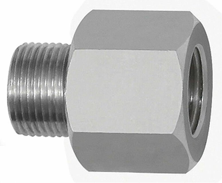 Gewindeadapter Aluminium, ag 1/2 - 27 uns, ig g 1/4, sw 17 - Riegler