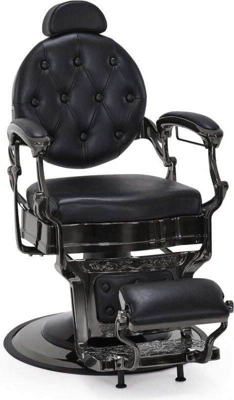 Friseurstuhl mit Kopfstütze, Hydraulische Friseursessel 2933, mit Retro/Vintage Stil, 360° Drehbar, Barber Stuhl Kunstle...