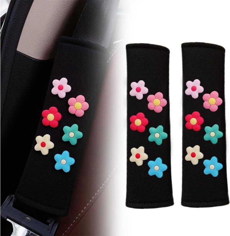 CCYKXA Autositzgurt-Schutzkissen, abnehmbares Sicherheitsgurtkissen für Erwachsene und Kinder zum Schutz von Nacken und ...