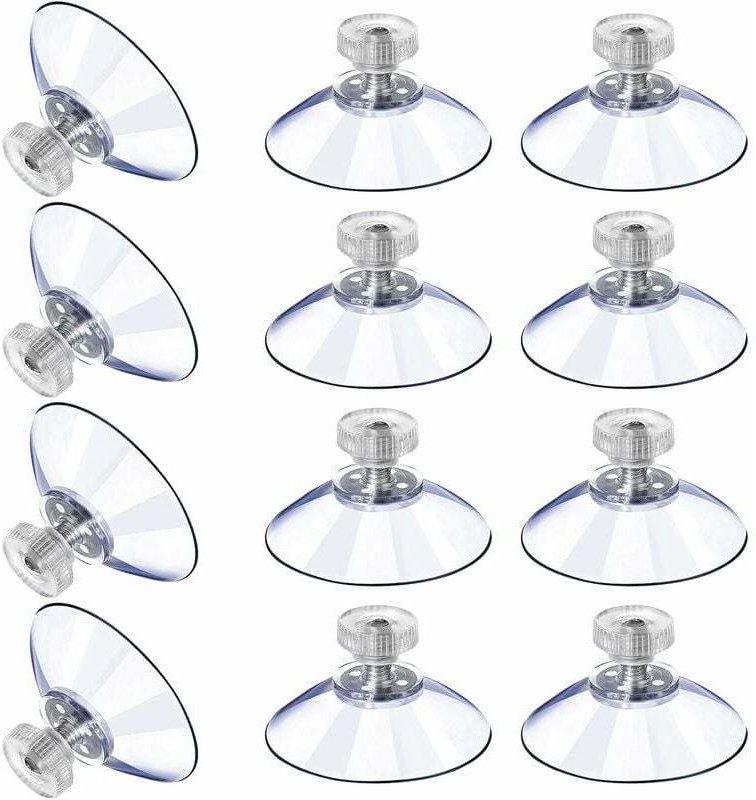 Saugnäpfe aus Kunststoff, stoßfeste, transparente Gummisaugnäpfe, Metallschraubenmuttern, massive, transparente PVC-Saug...