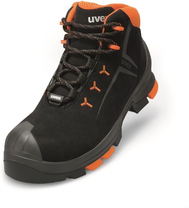 Uvex 2 Arbeitsstiefel - Sicherheitsstiefel S3 SRC ESD - Orange-Schwarz - Weite 14 / Extra Breit: 44