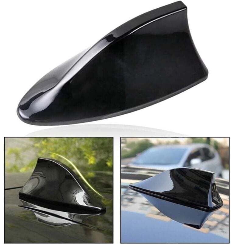 Haifischflossenantenne, Universal-Autoantenne, Dachantenne, AM/FM-Radioantenne mit Klebefläche, Schwarz