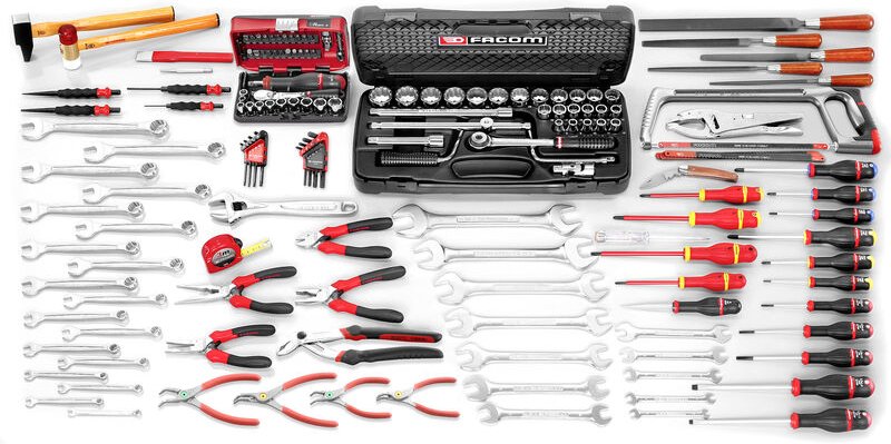 Industrielle Wartungsauswahl 165 Werkzeuge FACOM CM.130A