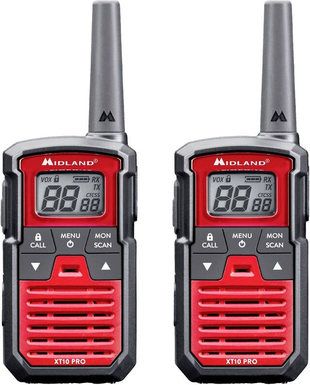 XT10 Pro Paar Rot C1459 PMR-Funkgerät 2er Set - Midland