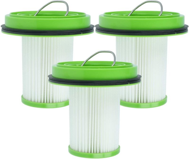 vhbw 3x Staubsaugerfilter Ersatz für Greenworks 2950707, ASV-HF2-GW für Staubsauger - HEPA-Filter Grün Weiß
