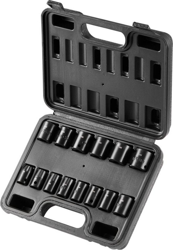 Mophorn - 3/8-Zoll-Schlagsteckschlüsselsatz, 14-teiliger metrischer Steckschlüsselsatz, 6-Punkt-Cr-Mo-Legierungsstahl fü...