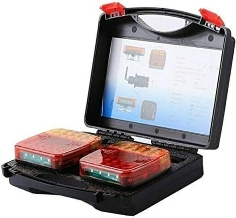 x kabellose magnetische LED-Rückleuchten, E11-geprüft, kabellose magnetische LKW-Leuchten für PKW, LKW, Traktor, Anhänge...