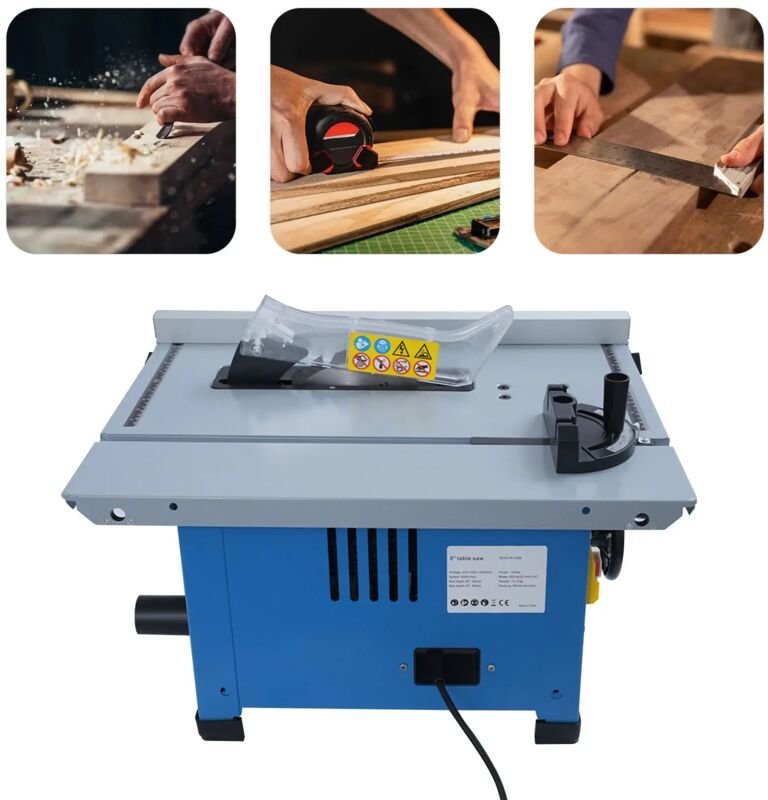 1400W Multifunktionale Mini-Tischkreissäge: Kleine Tischkreissäge, höhen- und winkelverstellbar zum Schneiden von Holz, ...