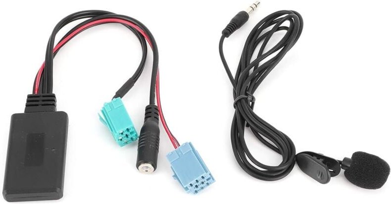 6-poliger Bluetooth-Adapter für Autoradios mit AUX-Eingang und Mikrofon, kompatibel mit Renault Clio, Espace, Megane und...