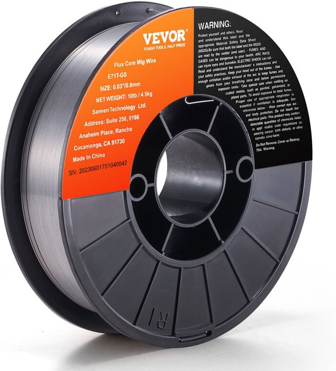 Mophorn - vevor 1 Rolle Fülldraht E71T-GS 0,8 mm 4,5 kg MIG/MAG-Schweißdraht 200 mm Spulendurchmesser Schweißdrahtrolle ...