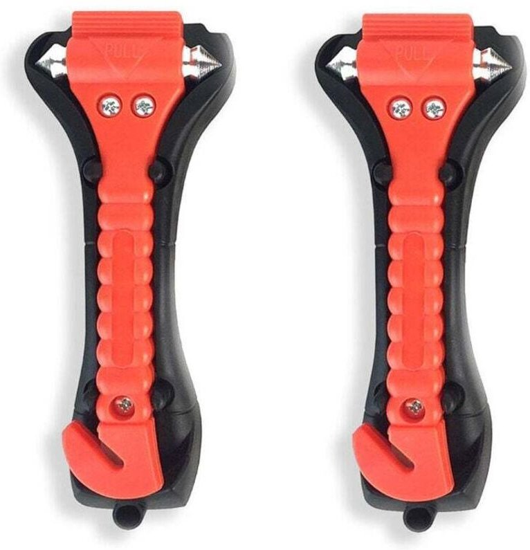 Stück Marteaux de Secours mit Brise Vitre Coupe Ceinture, Marteau de sécurité pour Voiture, Outils d'Evacuation pour Aut...