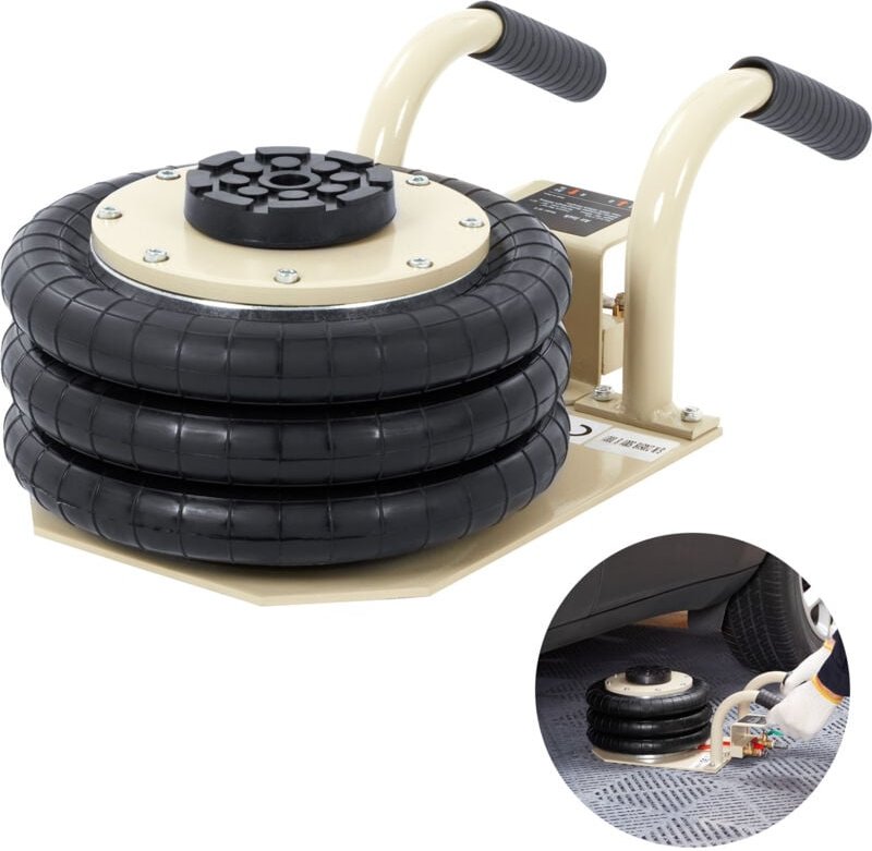 Mophorn - Air Jack, 3 Ton/6600 lbs Triple Bag, 17,7 Zoll Hubhöhe, 6 Stahlrohre, schnelle 3-5s pneumatische Hebebock mit ...