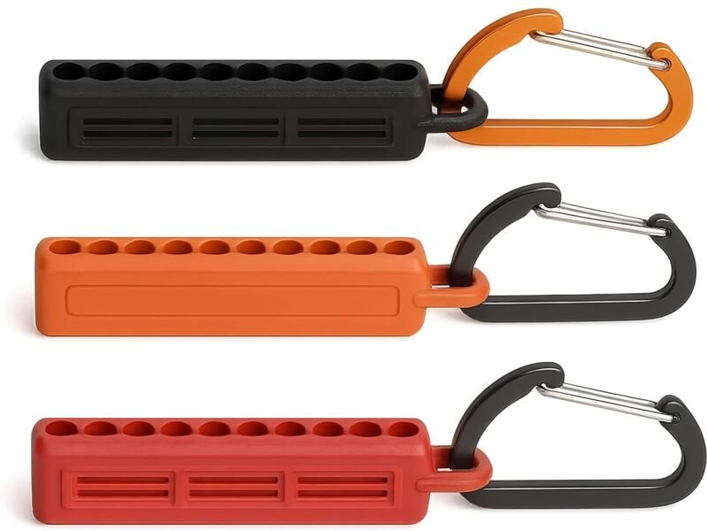 3-teiliger Schraubendreherbithalter, Bit-Organizer, 1/4"-Sechskantbithalter mit Karabinerhaken, 10-Loch-Schraubendreherb...
