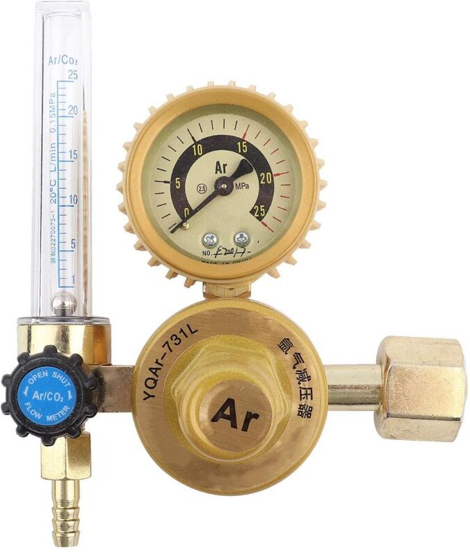 Argon-CO₂-MIG/TIG-Durchflussmesser/Regler, Manometer 0–25 MPa, universeller Argon-CO₂-Schweißdruckregler/Druckminderer, ...