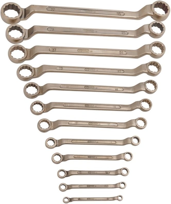 Ks Tools BRONZEplus Doppel-Ringschlüssel-Satz, gekröpft 12-tlg. 6-32 mm